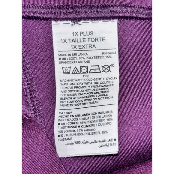 Old Navy Go Dry Active leggings 1x Plus Purple High Waist - Picture 8 of 10